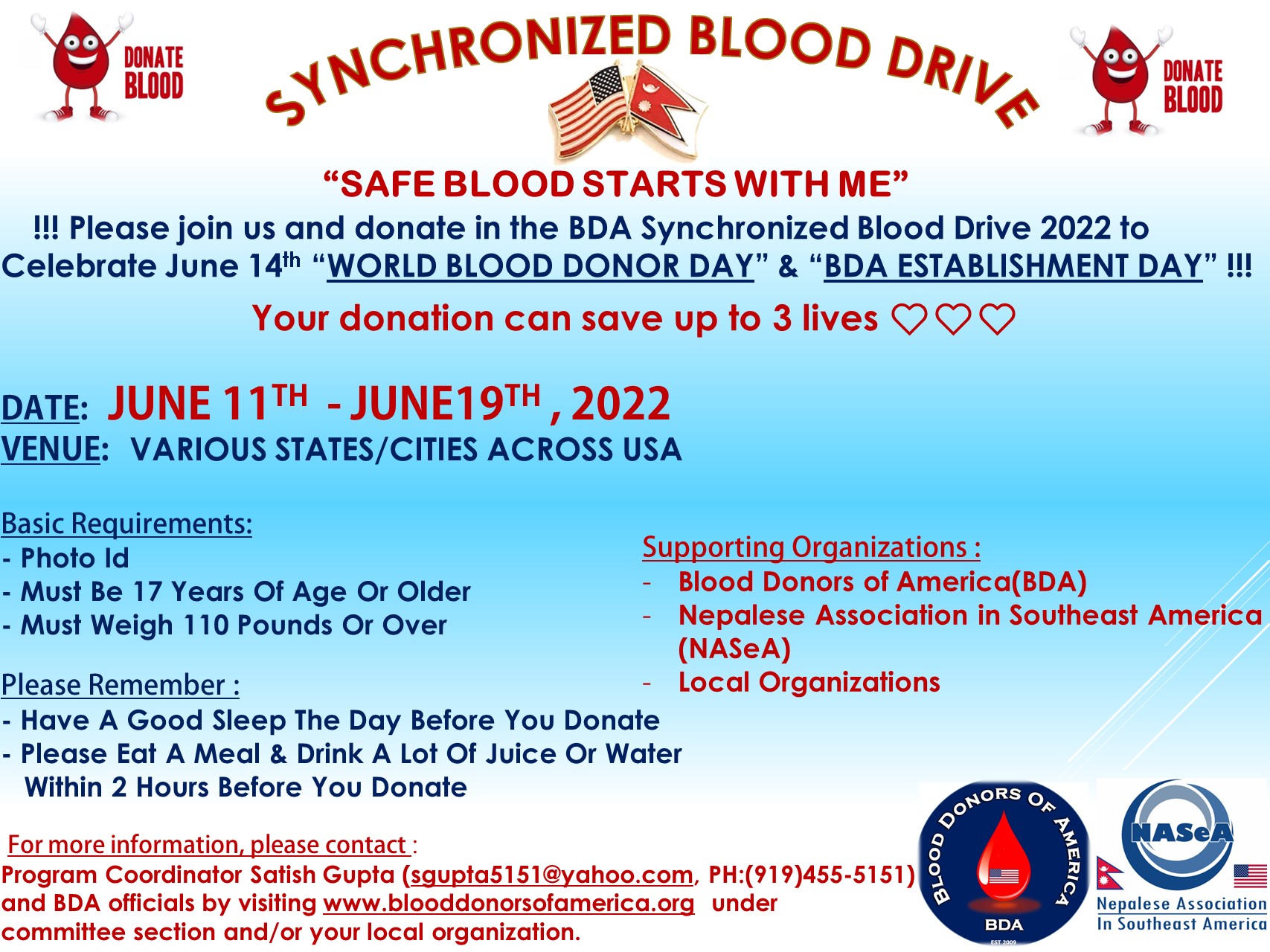 Synchronized Blood Drive - June 14 2022